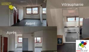 AGENCE LUG / PARC BENOIT A R+2 : cloisons amovibles avec vitrauphanie